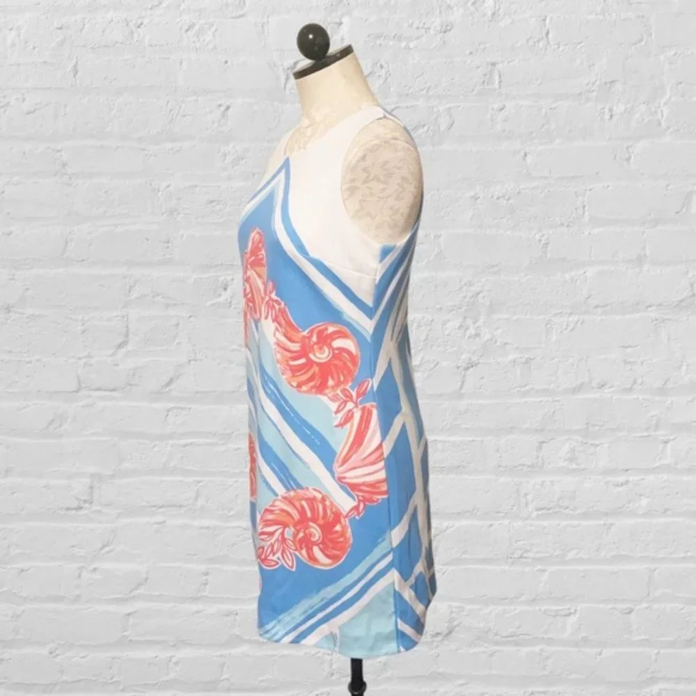 Lilly Pulitzer Callie For the Shell of it Seashell Print Casual Dress XS